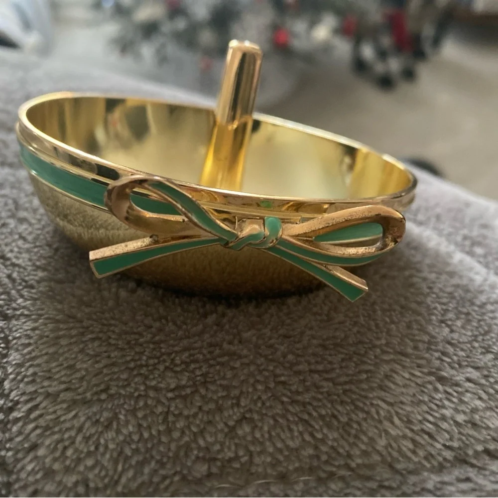 Kate Spade x Lenox Turquoise Blue Gold‎ Ring Holder Trinket Dish